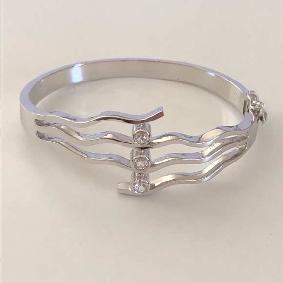 💎Clear topaz stones 925 silver trendy bracelet - Picture 3 of 7